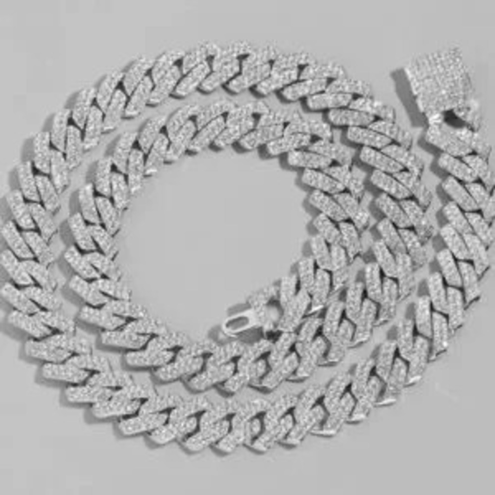 Miami Cuban Link Chain For Women Iced Out Choker 18